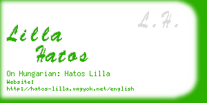 lilla hatos business card